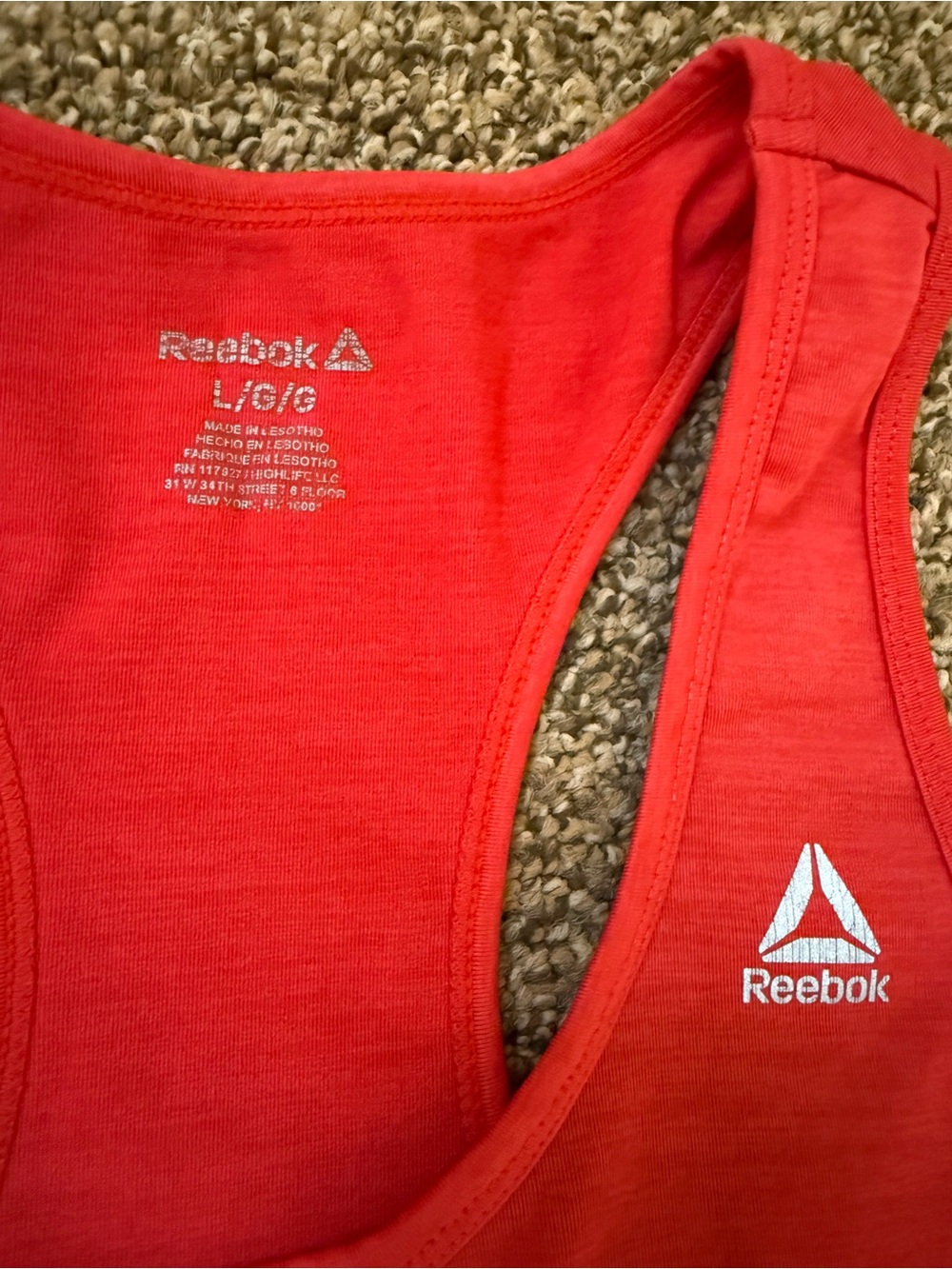 Reebok Bright Pink Racerback Performance Tank - Picture 2 of 4